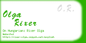 olga rixer business card